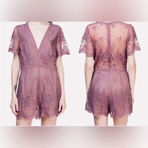 Lavender Lace Romper - Size Large